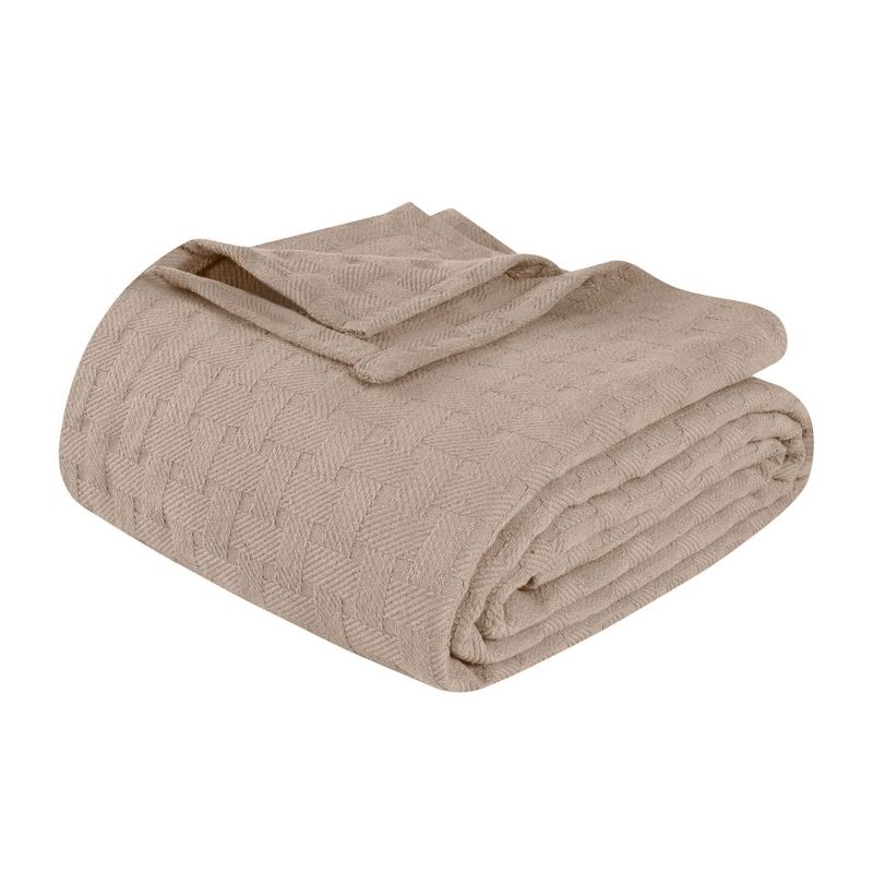 Basketweave Cotton Blanket by Blue Nile Mills, 1 of 10