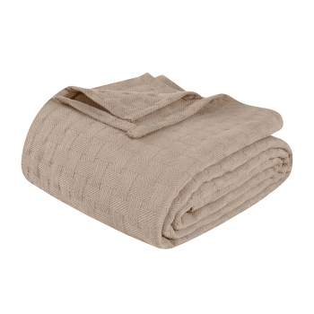 Basketweave Cotton Blanket by Blue Nile Mills