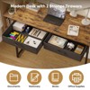 Pinmoco 41" Modern Desk with RGB LED Light and 4 Storage Drawers for Home Office - 3 of 4