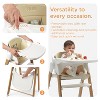 KUB 3 in 1 Foldable High Chairs for Babies and Toddlers with 5 Point Harness, Removable Tray & Seat, Convertible Infant Feeding Chair, White - 4 of 4
