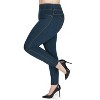 Memoi Women's Cotton Blend Denim Shaping Jean Leggings - 2 of 4