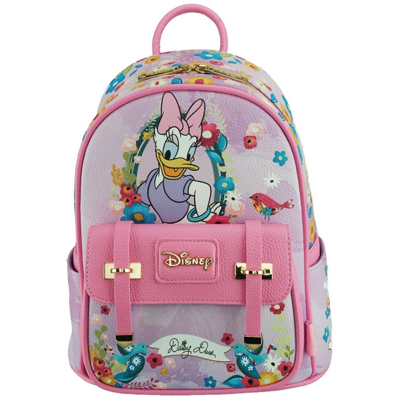 Daisy Duck WondaPop 11" Vegan Leather Fashion Mini Backpack, 1 of 8