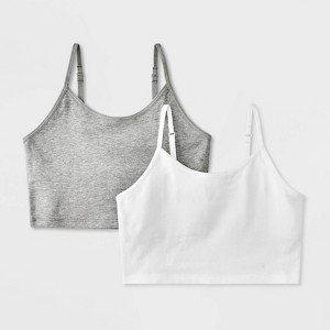 Girls' 2pk Cotton Shelf Bra Cami - Cat & Jack™ - 1 of 4