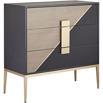 55 Downing Street Roma 36" Wide 3-Drawer Mid-Century Console