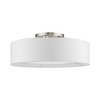 Livex Lighting Gilmore 4 - Light Semi-Flush Mount in  Brushed Nickel/Shiny White - 4 of 4