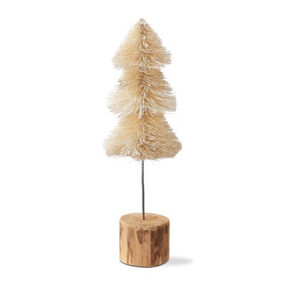 tagltd Sisal Christmas Tree Decorations for Tabletop or Mantel Small Natural 12 inch