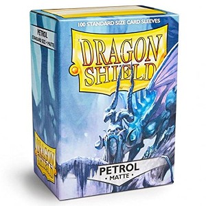 Dragon Shield Arcane Tinmen ATM11020 DP Dragon Shield Card Sleeves44; Matte Petrol - 100 Count - 1 of 2