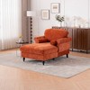 GDFStudio Jerome Modern 59.3" Chenille Upholstered Oversized Chaise Lounge with Spindle Wooden Legs - 2 of 4