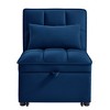 Velvet 4-in-1 Convertible Chair Bed with Storage Pockets - 3 of 4
