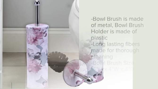 Floral Bowl Bathroom Brush - Popular Bath Popular Home, 2 of 6, play video