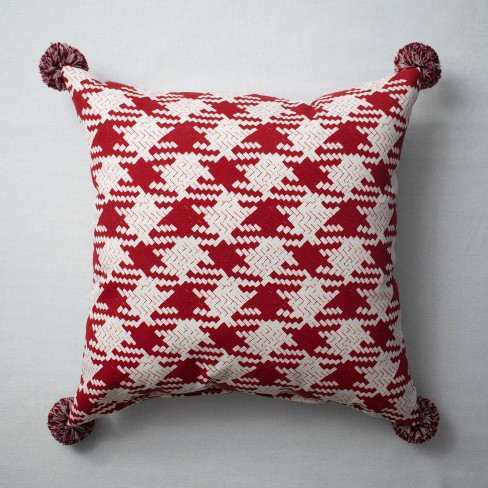 Houndstooth Throw Pillow Red Opalhouse Target