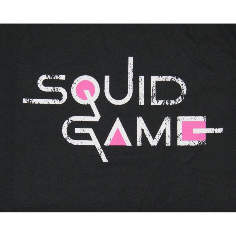 Squid Game Women's Circle Square Triangle Logo Design Graphic Print T-Shirt Adult, 2 of 4