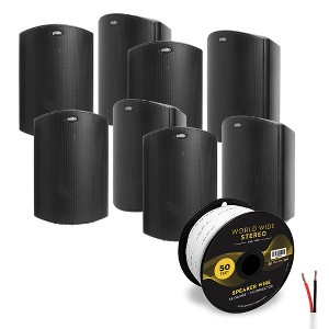 Polk Audio Atrium6 All Weather Outdoor Loudspeaker Cable Bundle - 8 Pack - 1 of 4