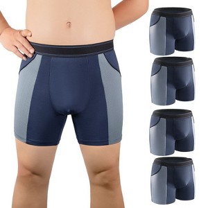CARER 4-Pack Mens Incontinence Underwear Washable Reusable Incontinence Boxer for Men Bladder Leak Protection Comfort Breathable - 1 of 4