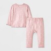 Baby Girls' 3pc Top & Bottom Set - Cat & Jack™ - 2 of 4