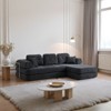 104" Sectional Couch Chenille Deep Seat Memory Foam Modular Chaise No Assembly Required 4 Seat Living Room Bedroom - 2 of 4