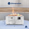 SereneLife Propane Gas Fire Pit - Rectangle, 50k BTU - 3 of 4