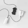 20ct LED Fabric Happy Ghost Halloween Indoor Outdoor Novelty String Lights White/Black - Hyde and EEK! Boutique™ - 4 of 4
