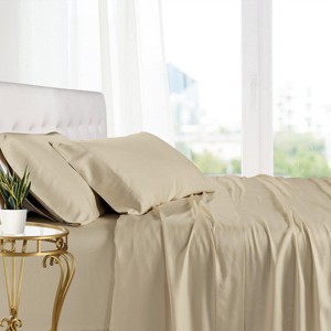 Egyptian Linens Olympic Queen Bed Sheet Set - 100% Bamboo Viscose - 1 of 4