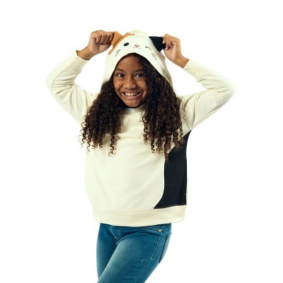 Squishmallows Cam Girl’s White Long Sleeve Cosplay Hooded Sweatshirt