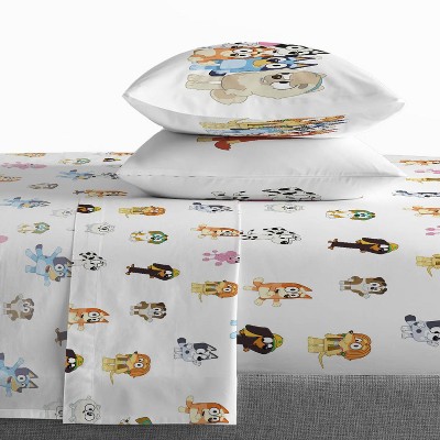 Bluey & Friends Cartoon Microfiber Toddler Bedding Set