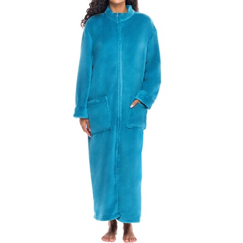 Adr Long Zip Up Robes For Women Plush Zipper Robes For Women Plus Size Housecoats For Women Zipper Front Turquoise 2x Target