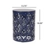 Maggift Patio End Tables, Stylish End Tables for Indoor and Outdoor Use, Ideal for Gardens, Backyard, With Special Design, Blue, 13.75"*13.75"*18" - 3 of 4