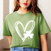 Simply Sage Market Women's Hand Drawn Heart With Shamrock Short Sleeve Graphic Tee - 2 of 3