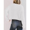 Womens Sweater Cardigan Long Sleeve Round Neck Button Front Casual Cardigan Sweater Tops - 3 of 3