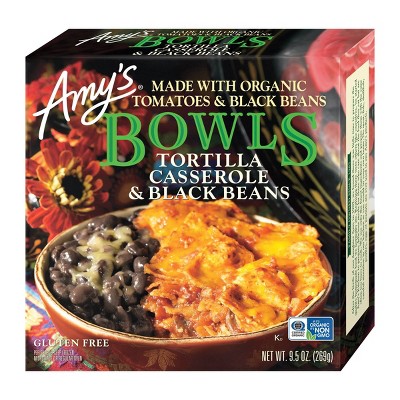Amy's Gluten Free Frozen Tortilla Casserole & Black Beans Bowls - 9.5oz