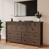 Modern Fluted Panel Dresser - 6/7-Drawer Wooden Chest, Minimalist Oak Finish, Soft-Close Sliding, 50lb/Drawer, Anti-Tip Design - 4 of 4