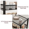 4 Tier Kitchen Storage Cart With Pull Out,Rolling Cart With Wheels - 3 of 4
