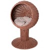 LAOTIES Elevated Cat Bed with Rotating Wicker Pod,Enclosed Rattan Cat House with Soft Cushion,Raised Basket for Indoor Cats - 4 of 4