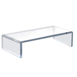 Azar Displays Clear Acrylic Monitor Riser 15"W x 7.75"D x 4.5"H - 1 of 4