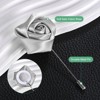 Unique Bargains Ribbon Alloy Multipurpose Use Durable Flower Lapel Pin 3.5 x 1.38 Inch  24 Pcs - 2 of 4