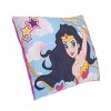 Warner Brothers Wonder Woman Blue, Pink, and White Clouds and Hearts Plush Decorative Toddler Throw Pillow - 2 of 3