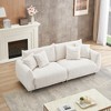 86-Inch Contemporary Teddy Fabric Sofa, 3-Seater Couch with Wood Frame, Metal Legs and Pillows for Living Room or Apartment-The Pop Home - 3 of 4