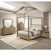 Vynxaria Rustic 2-Drawer Nightstand - 1pc, Tan/Beige, Open Shelf, Woodgrain Finish, Framed Drawer Fronts, Dovetail Construction - 4 of 4