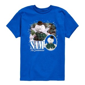 Boys' - Rudolph - Sam The Snowman Bootleg Short Sleeve Graphic T-Shirt - 1 of 4