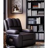 22" Leather Recliner Chair for Adults, Overstuffed Manual Recliner Chair, Single Sofa with Cup Holder and Side Pockets, Upholstered Chair - 4 of 4
