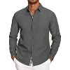 COOFANDY Mens Casual Button Down Shirt Untucked Long Sleeve Stretch Denim Dress Shirt - 2 of 4
