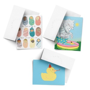 Baby Greeting Card Pack (3ct) "Yeti, Duck, Babies" by Ramus & Co - 1 of 4