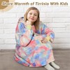 Tirrinia Girls Boys Blanket Hoodie Sweatshirt, Oversized Fleece Pullover, Hooded Fleece Lined Blanket, Christmas Gift for Kids Teens, Youth - 3 of 4