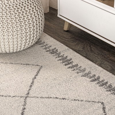 Moroccan HYPE Cream/Gray Geometric Braided 4'x6' Area Rug