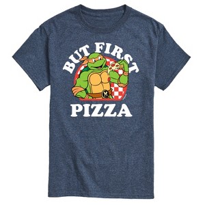 Men's - Teenage Mutant Ninja Turtles - But First Pizza Short Sleeve Graphic T-Shirt - 1 of 4