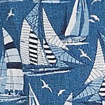 evening blue coastal sailboats