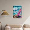 Art Remedy Pink Surfboard on the Beach Colorful Coastal Wall Art Unframed - 2 of 4