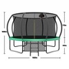 NAYSAYE Trampoline 14FT with Enclosure Ladder AntiRust Coating ASTM Approved Outdoor for Kids, Green, 168.11"*107.87"*153.00" - 4 of 4