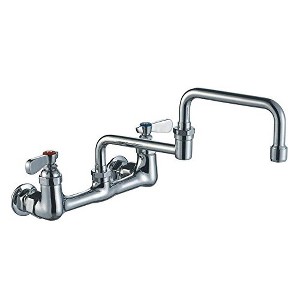 ALFI Heavy Duty Wall Mount Utility Faucet with Double Jointed Retractable Swing Spout and Lever Handles - 1 of 1
