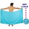 LA LEELA Men's Cover Up Casual Vacation Beach Holidays Summer Long Swim Trunk Swimwear for Men Beachwear Pareo One Size Blue Boat - 2 of 4